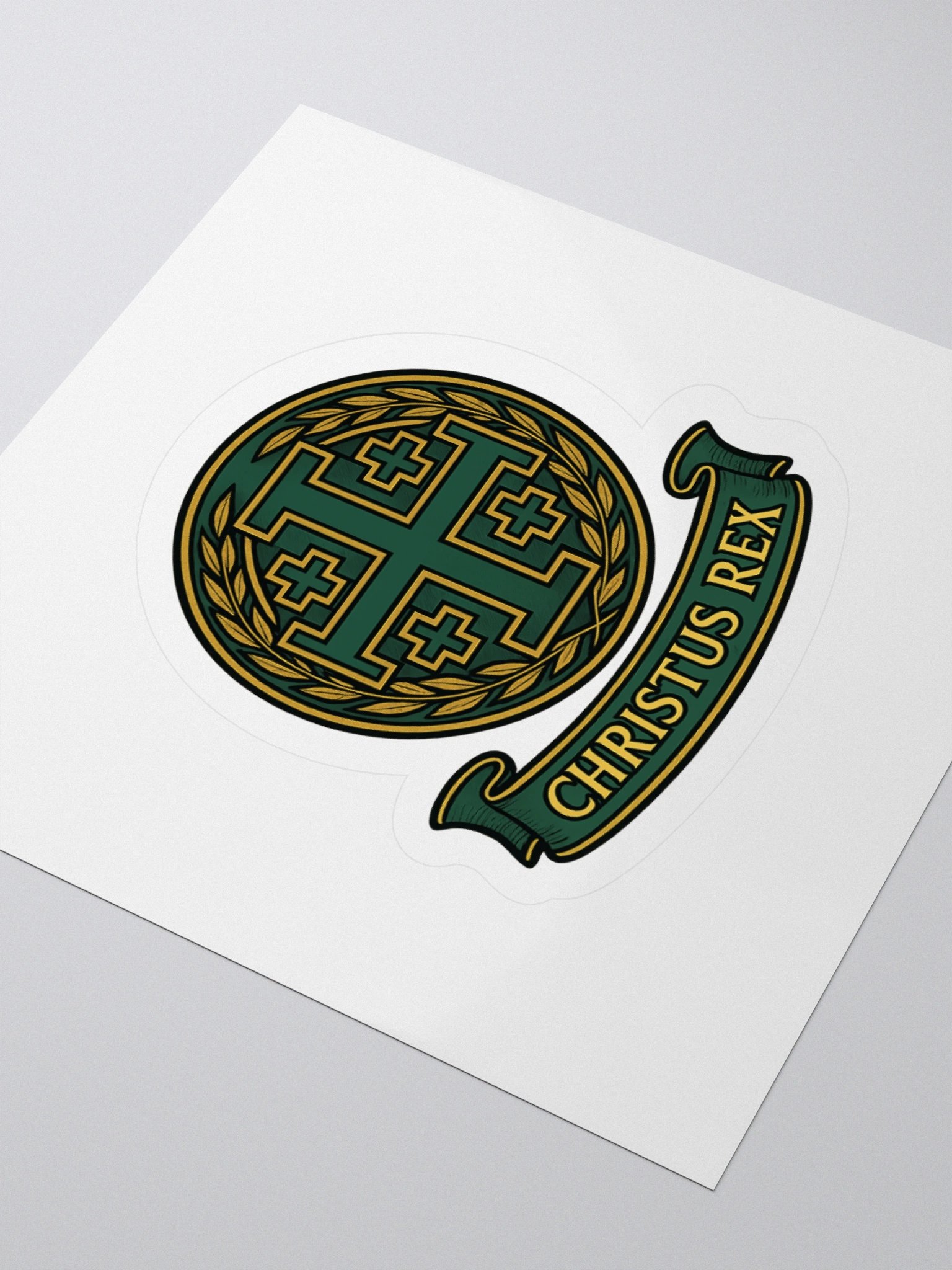 Jerusalem Cross Christus Rex sticker product image (9)