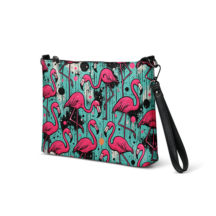 Flamingos Paint Neon Graffiti Pop Art - Crossbody Bag product image (2)