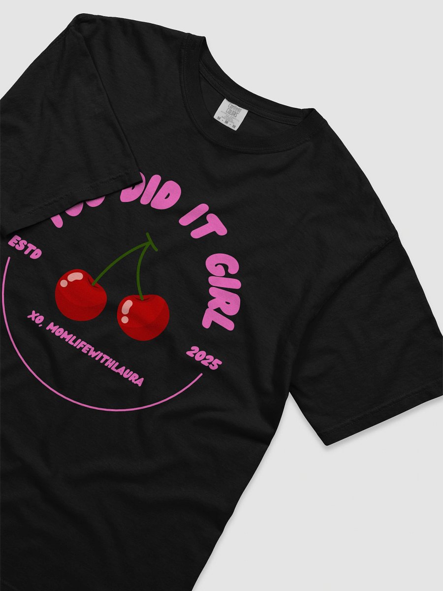 You Did it Girl Cherries Comfort Colors - Hot Pink/Black/White product image (3)