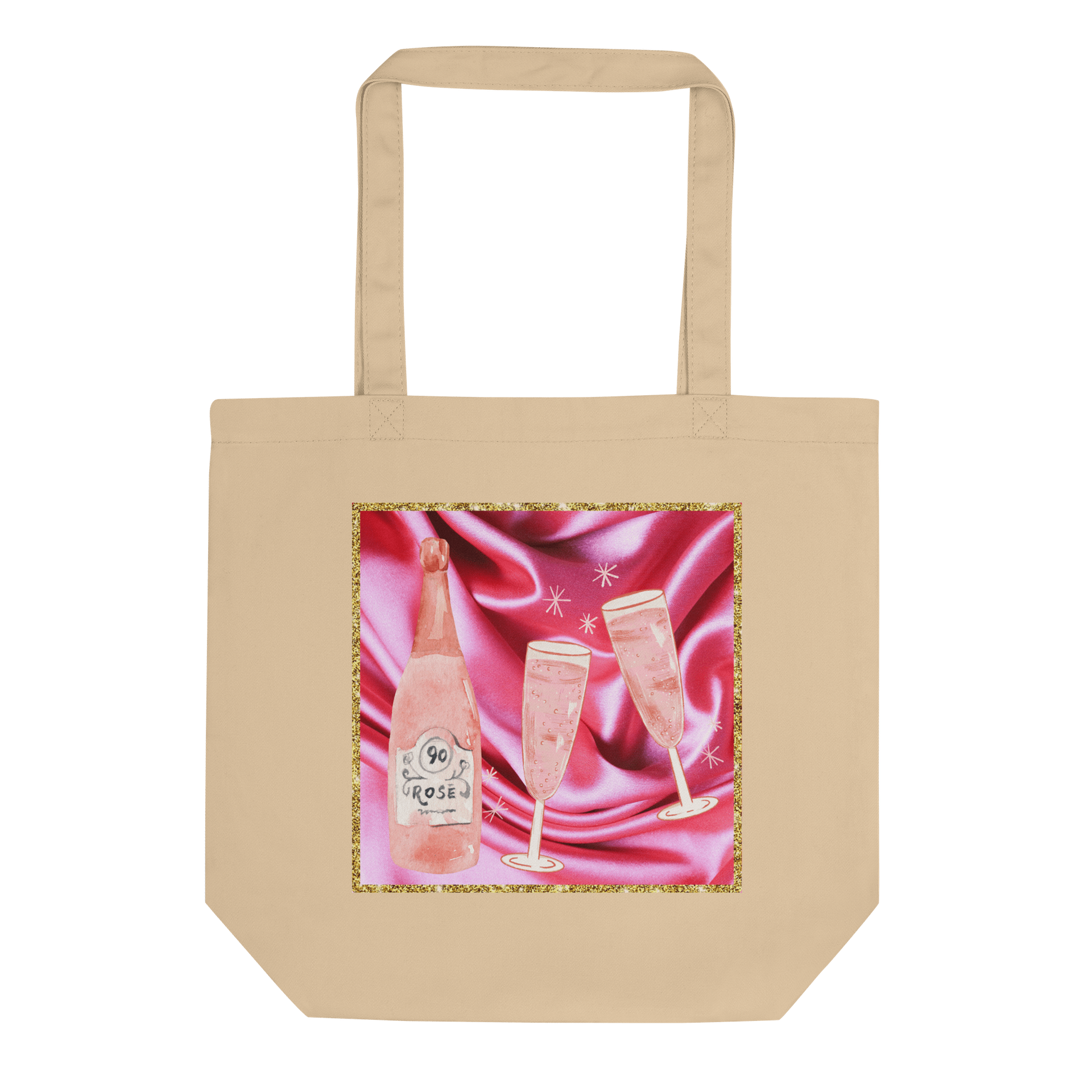 🍷💜 Glowlita "Two-Sided Sweetheart" Reversible Beach Tote – Rosé Darling & Heartstrings product image (1)