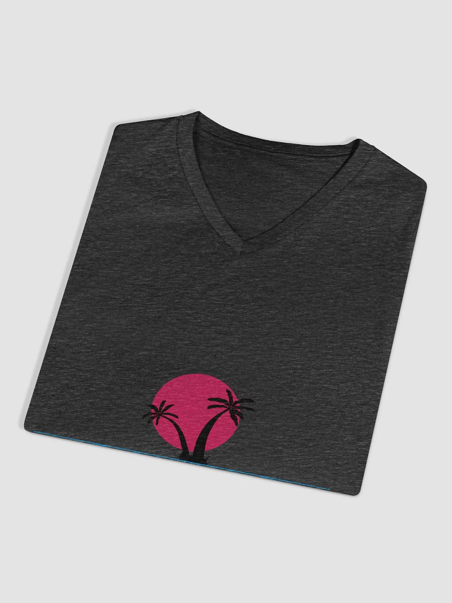 Retro Sunset Palm Women's V-Neck Tee product image (3)