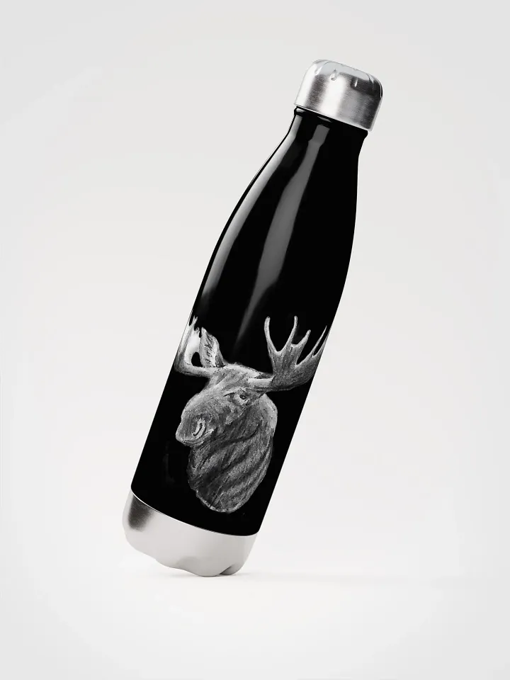 Moose Drawing Water Bottle product image (3)