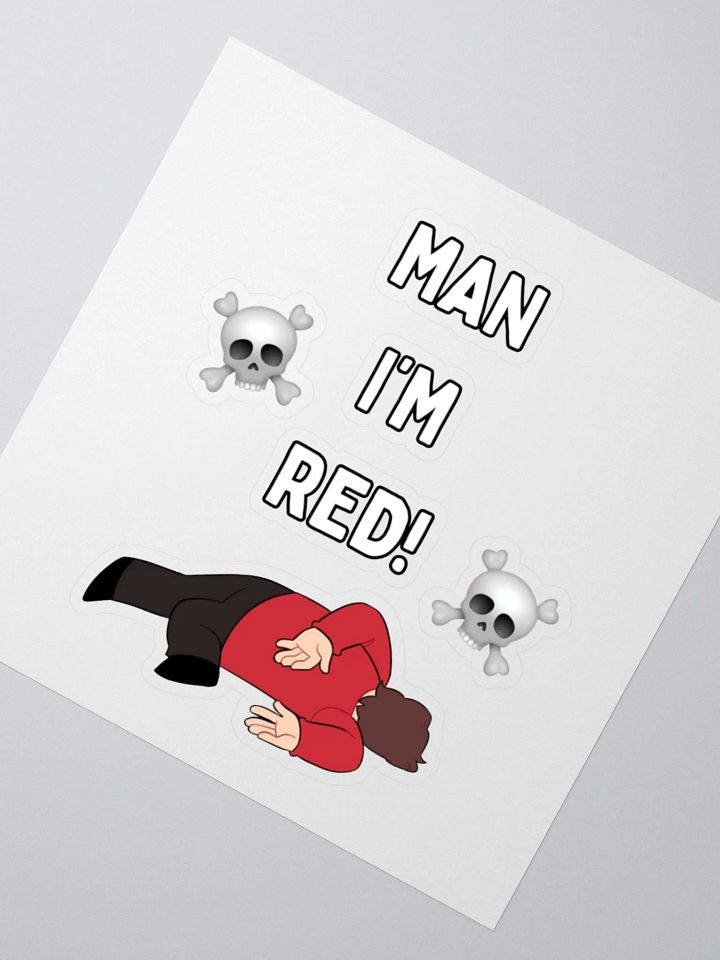 'Man I'm Red!' Kiss Cut Stickers product image (4)