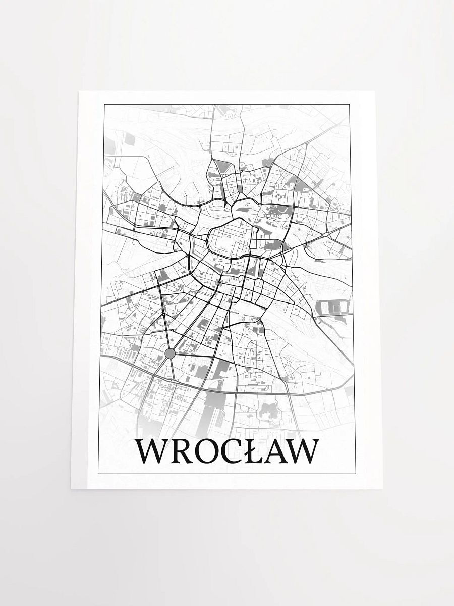 Wrocław, Poland, city map print product image (18)