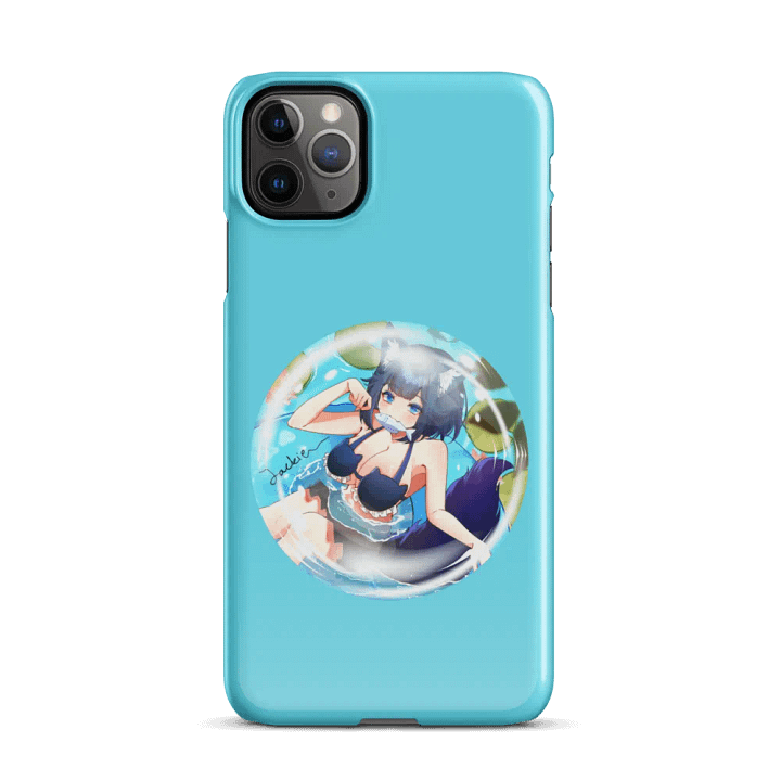 Jackie inside bubble with signature - iphone snap case coral blue product image (2)