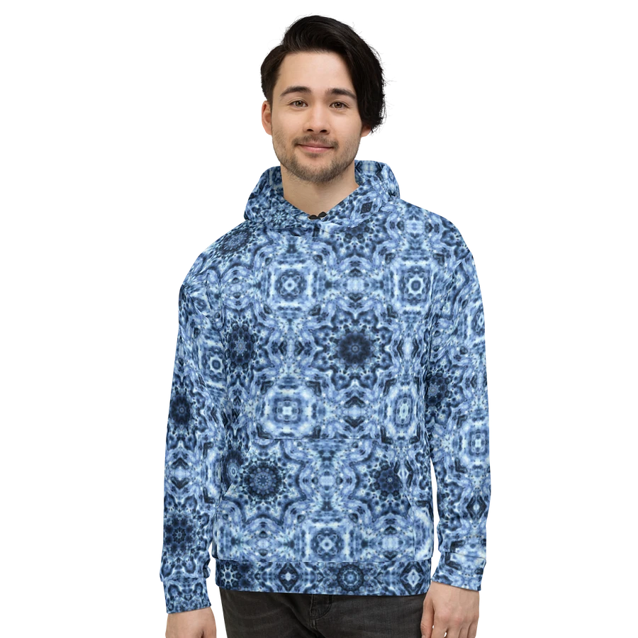 Abstract Navy and Blue Pattern Unisex Hoodie product image (1)