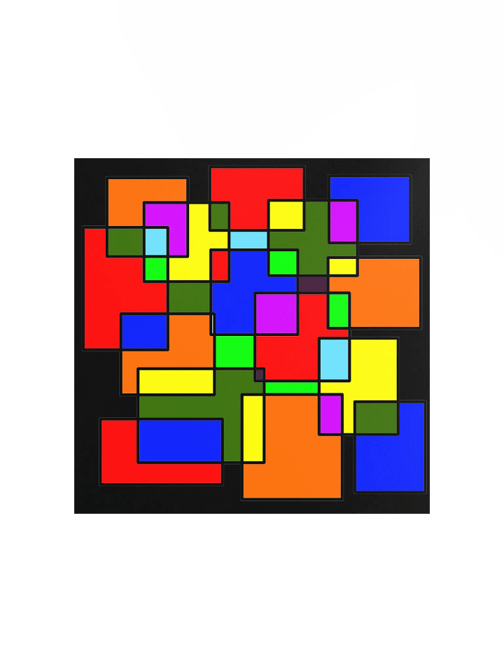 Rainbow Rectangles: A Mondrian-Inspired Poster product image (3)