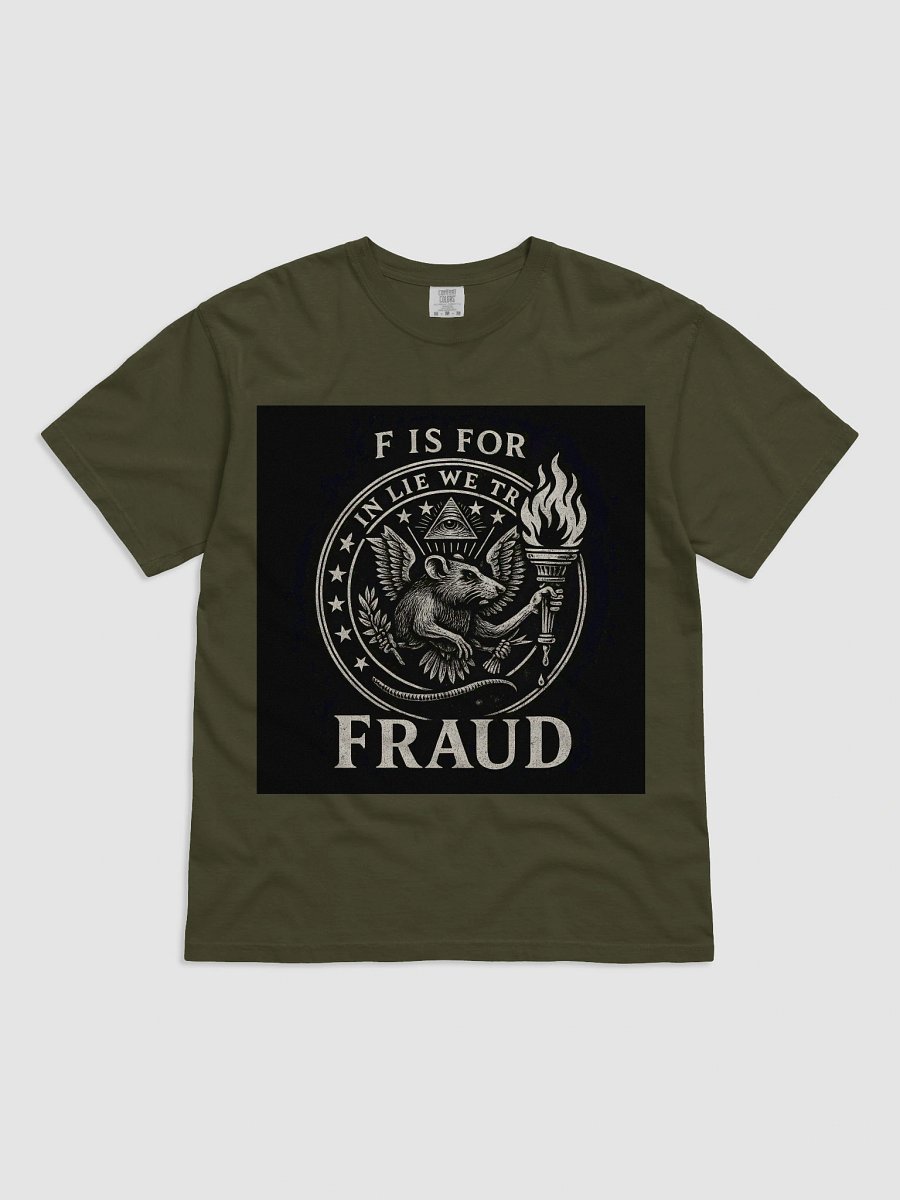 F is for fraud garment-dyed heavy weight t-shir tby dark alphabet product image (1)