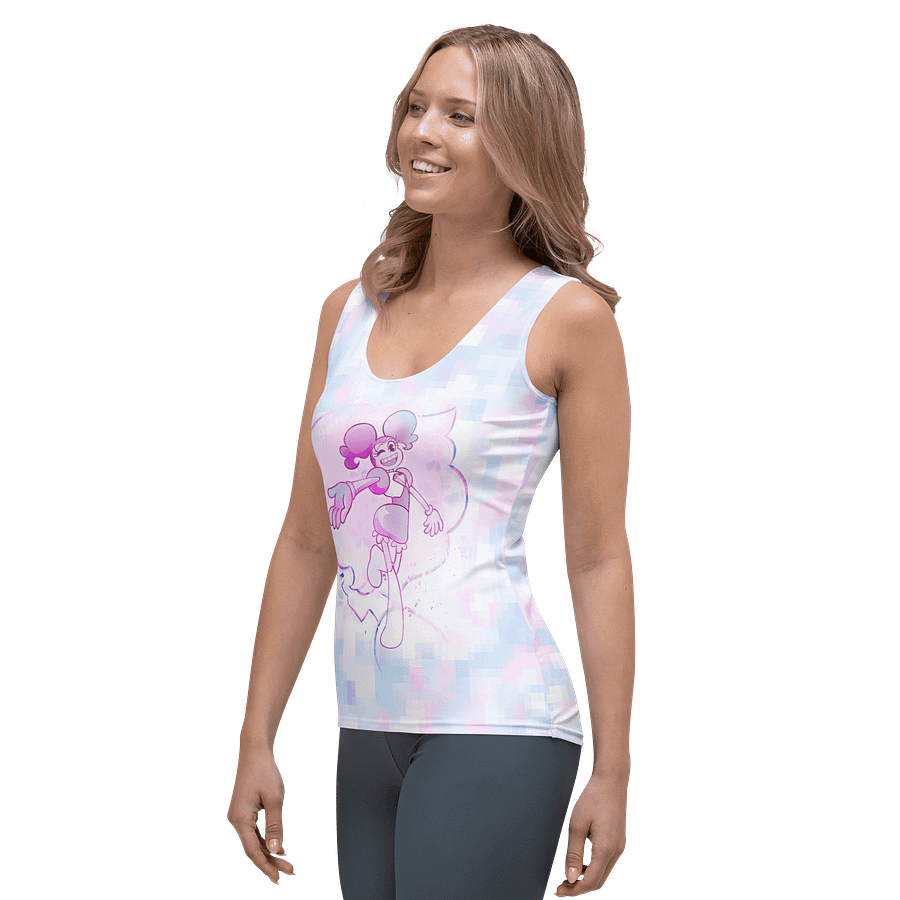 So Much Like Pink Vaporwave Fitted Tank product image (3)