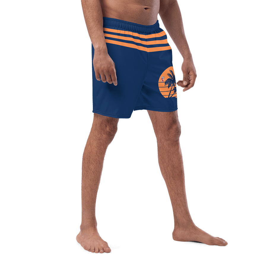 Tropical Sunset Silhouette Swim Trunks product image (3)