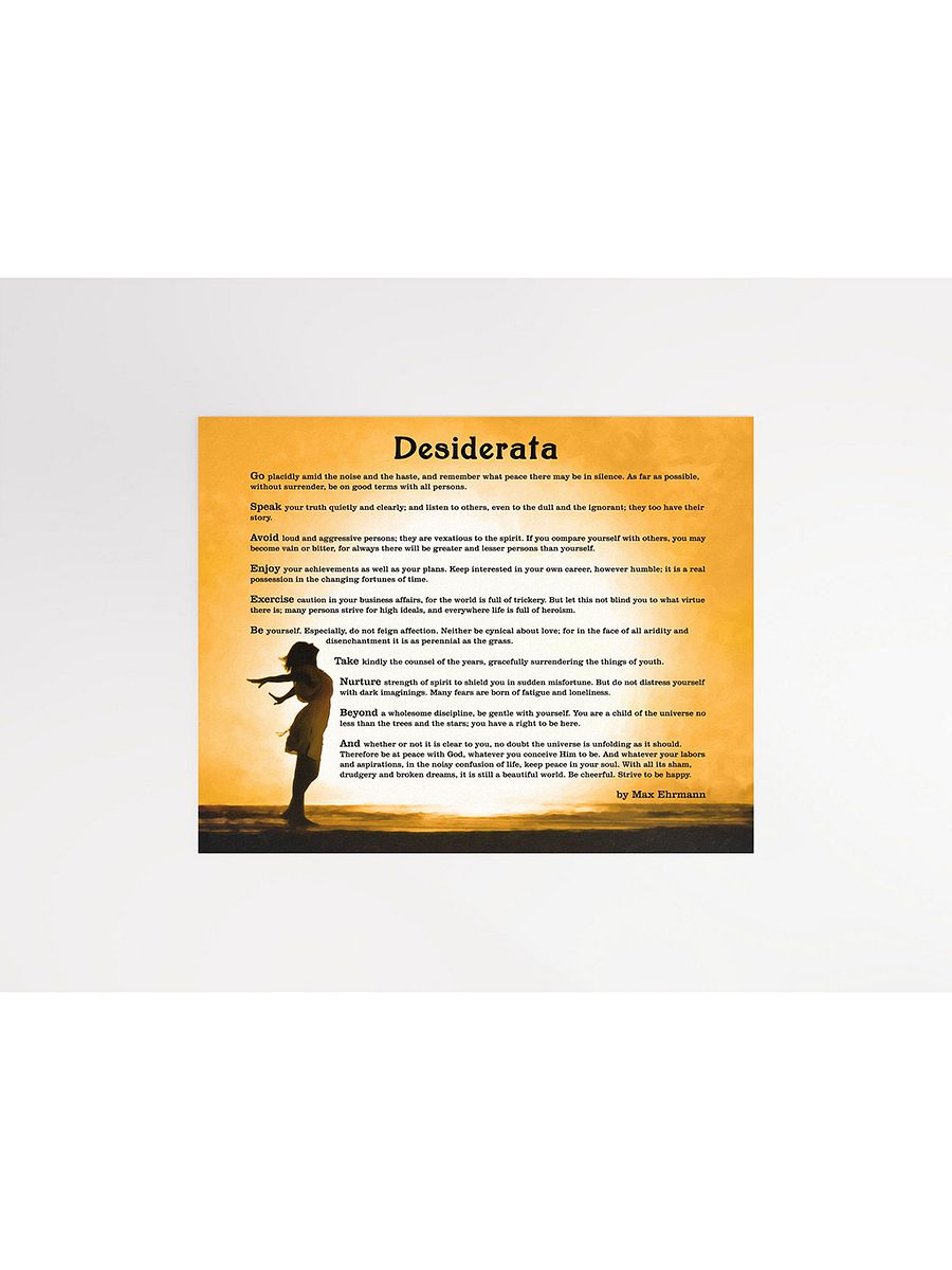 Desiderata Poem Print – Inspirational Matte Poster product image (1)