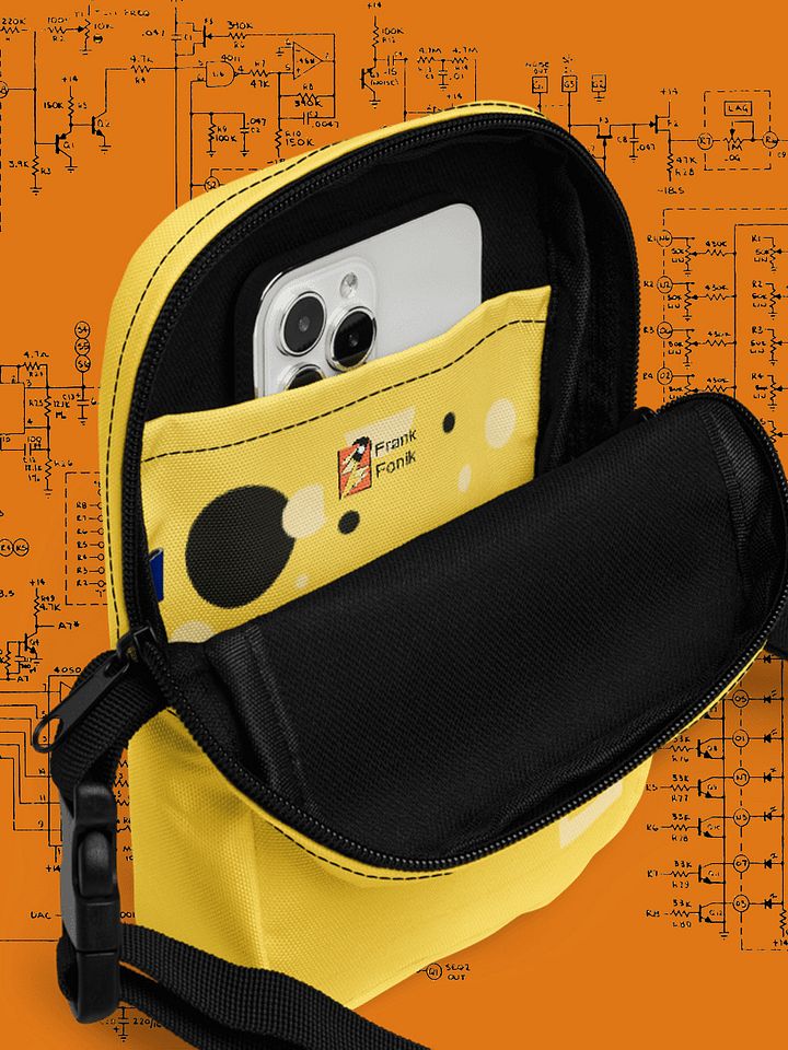 Jesus Christ Sacred Moog by Frank Fonik, Techno EDM Utility Crossbody Bag product image (2)