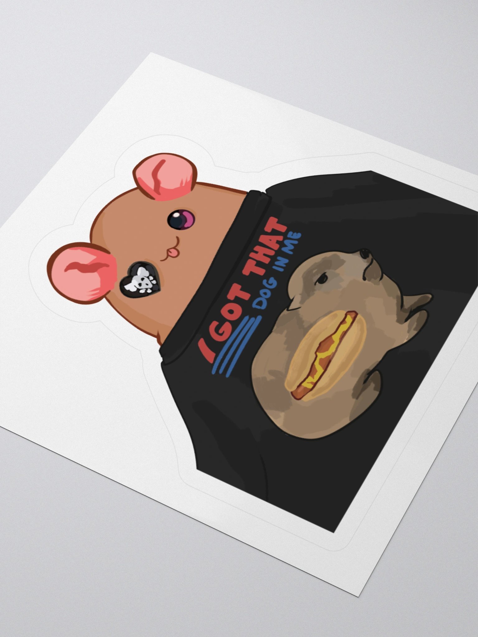 Potato Rat Dog In Me Kiss Cut Sticker product image (3)