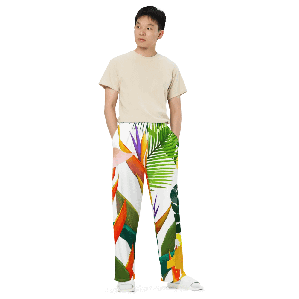 Tropical Paradise Unisex Wide-Leg Pants product image (6)