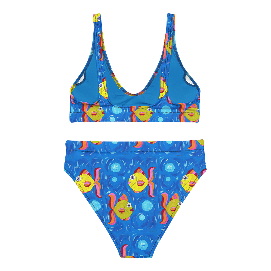 Fish style (art by Dina R.) acrylic painting picture - Recycled High Waisted Bikini product image (6)