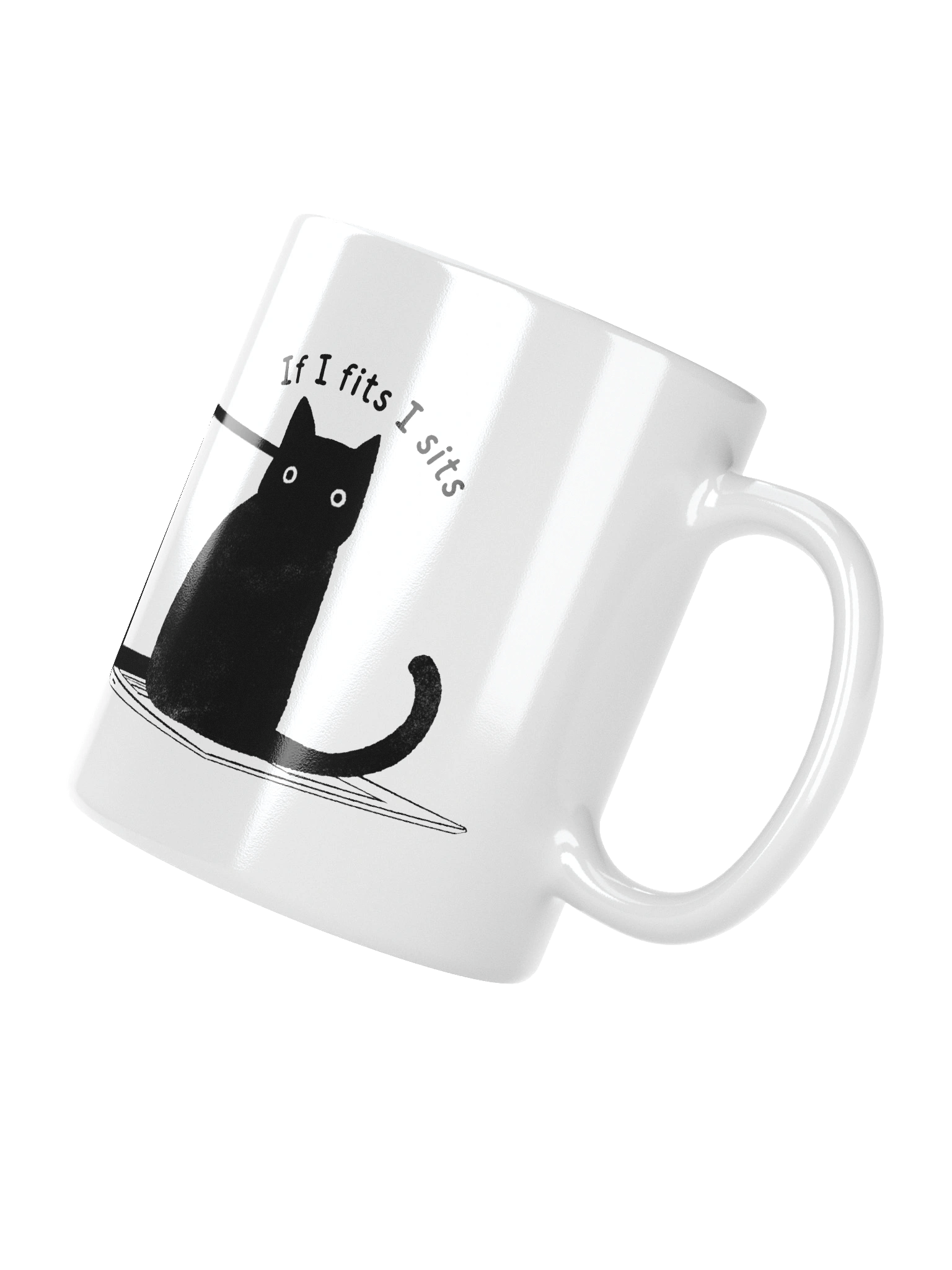 If I Fits, I Sits Funny Cat Laptop Mug product image (8)