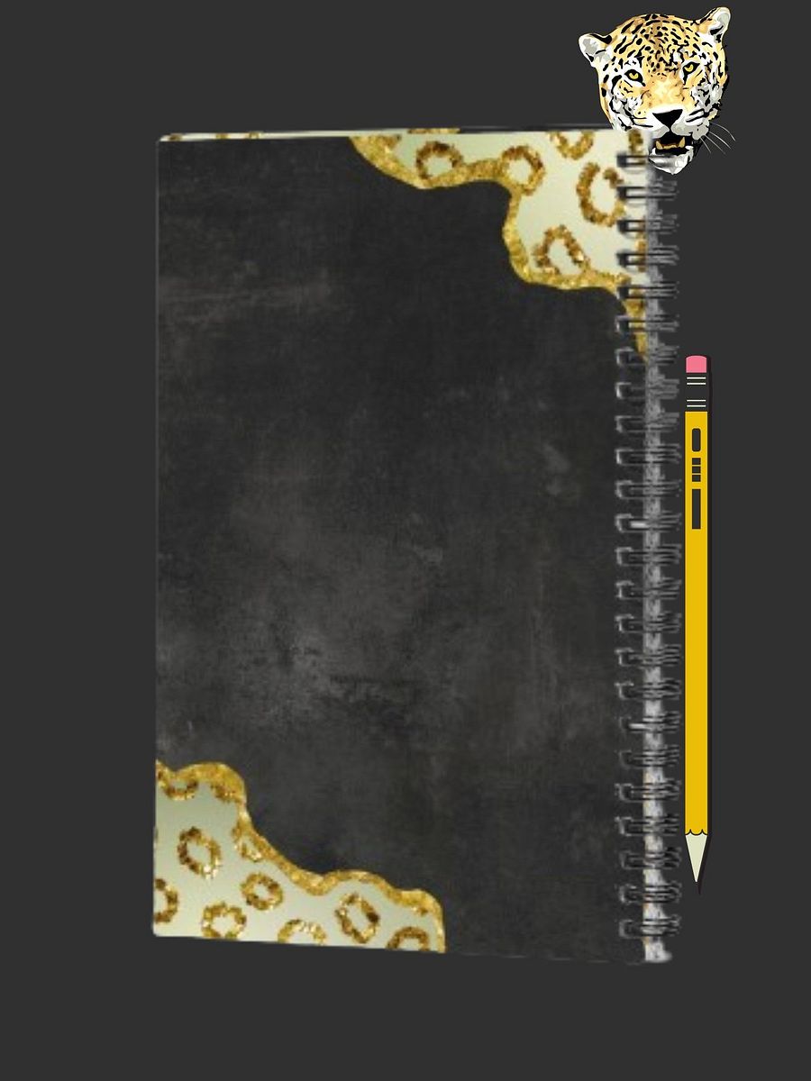 Spiral Notebook- with Blonde Leopard in Gold product image (2)