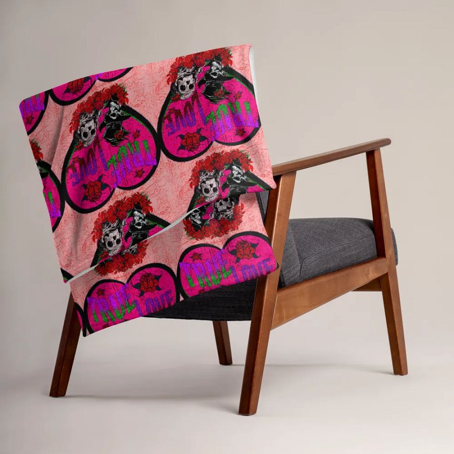 True Love Pink & White Blanket product image (5)