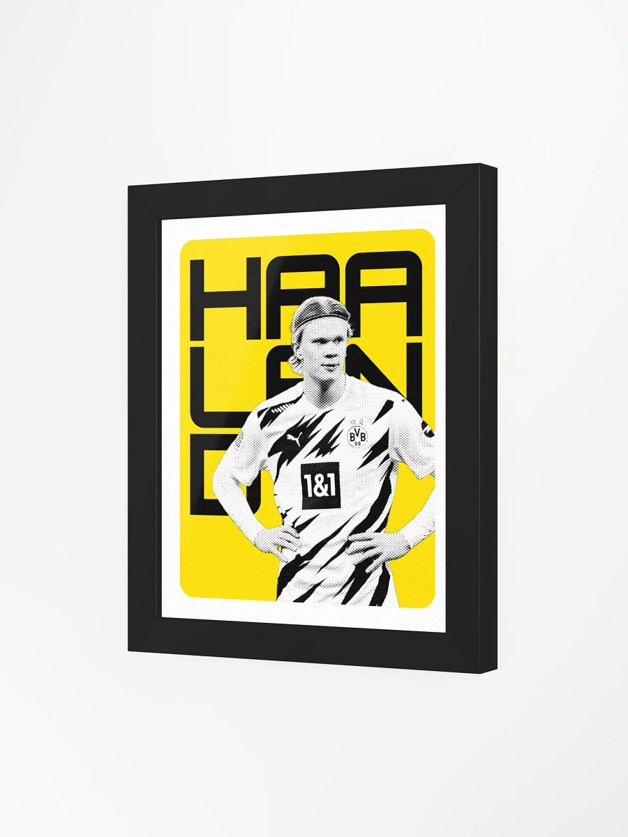 Erling Haaland BW Borussia Dortmund Name Art Framed Print product image (2)