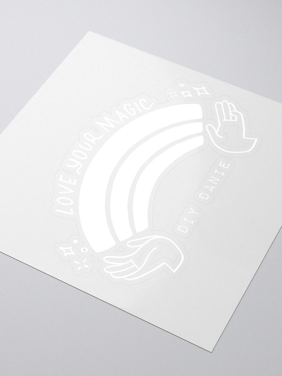 LOVE YOUR MAGIC RAINBOW STICKER (WHITE) product image (3)