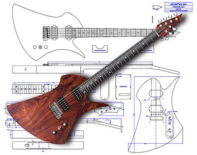Tomahawk 6 String Electric Guitar Plan product image (1)