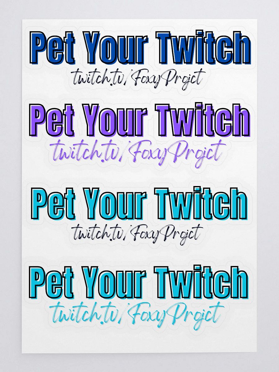 Pet Your Twitch Sticker Sheet product image (1)