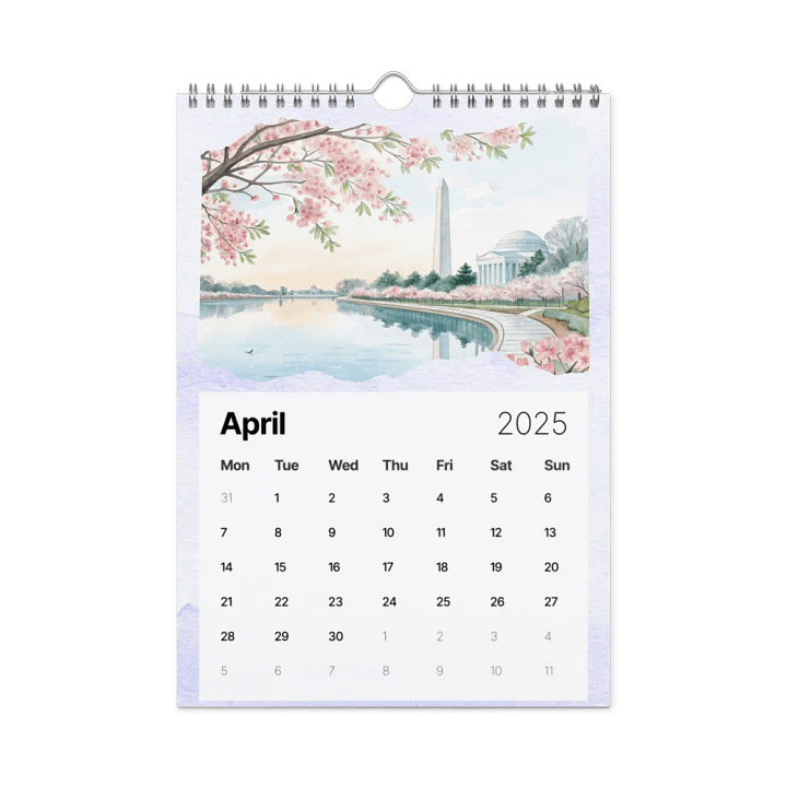 WORLD CAPITALS WATERCOLOR WALL CALENDAR 2025 product image (1)