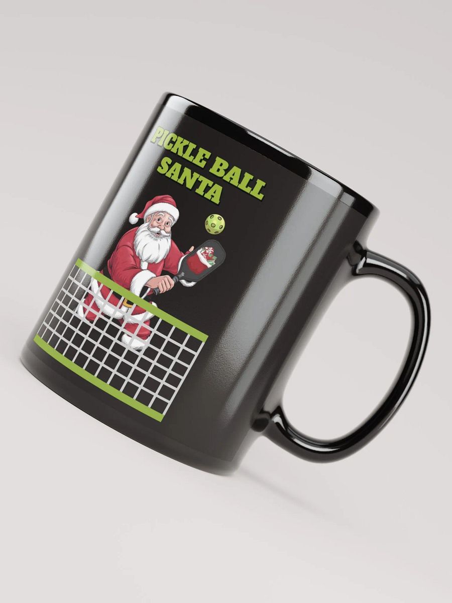 Pickle Ball Santa - Christmas Design Black Mug product image (7)