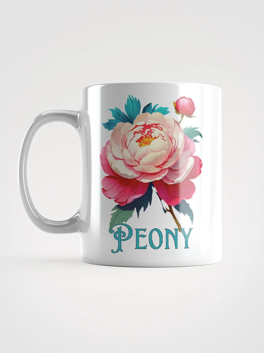 Floral Graphic | White Coffee Mug | Peony product image (1)