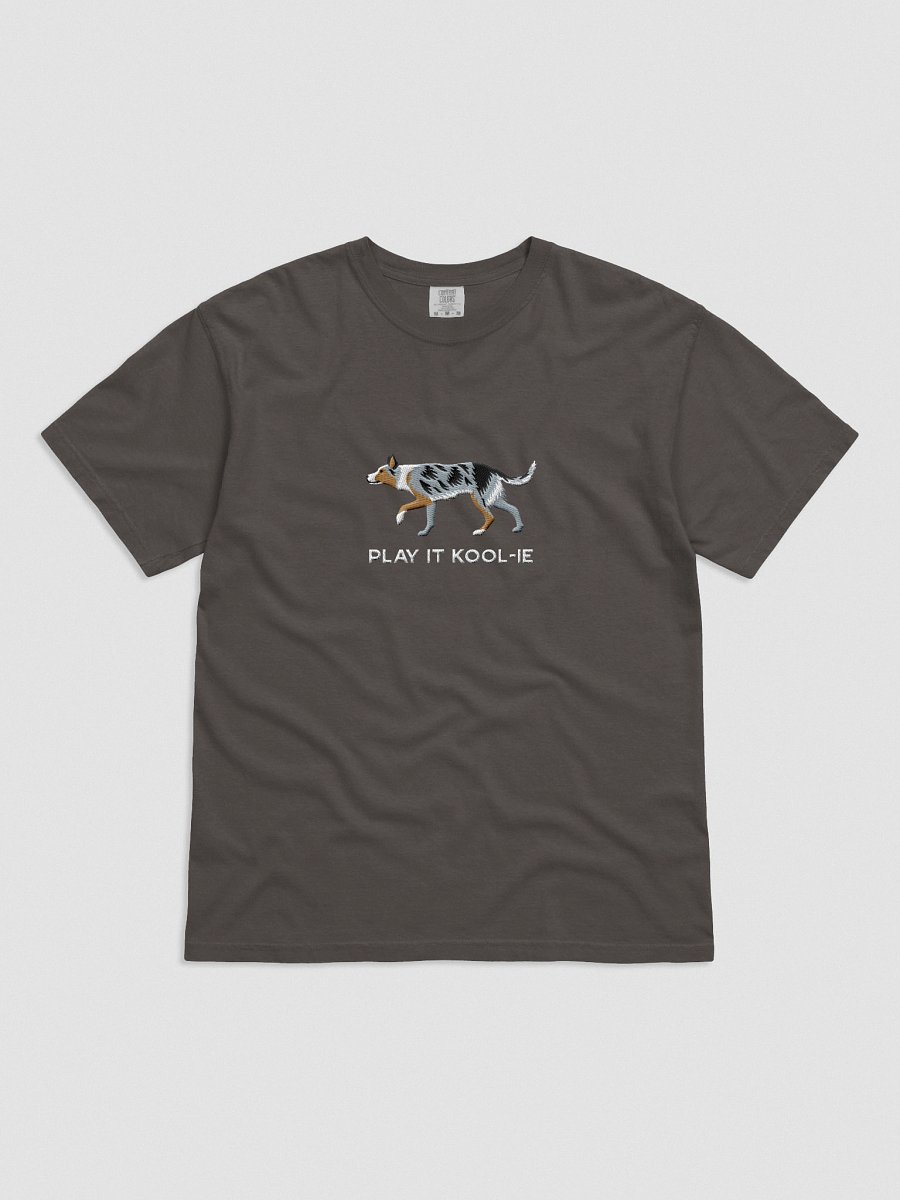 Play It Kool-ie T-Shirt(Embroidered) of an Australian Koolie(Blue Merle Tricolor) product image (2)