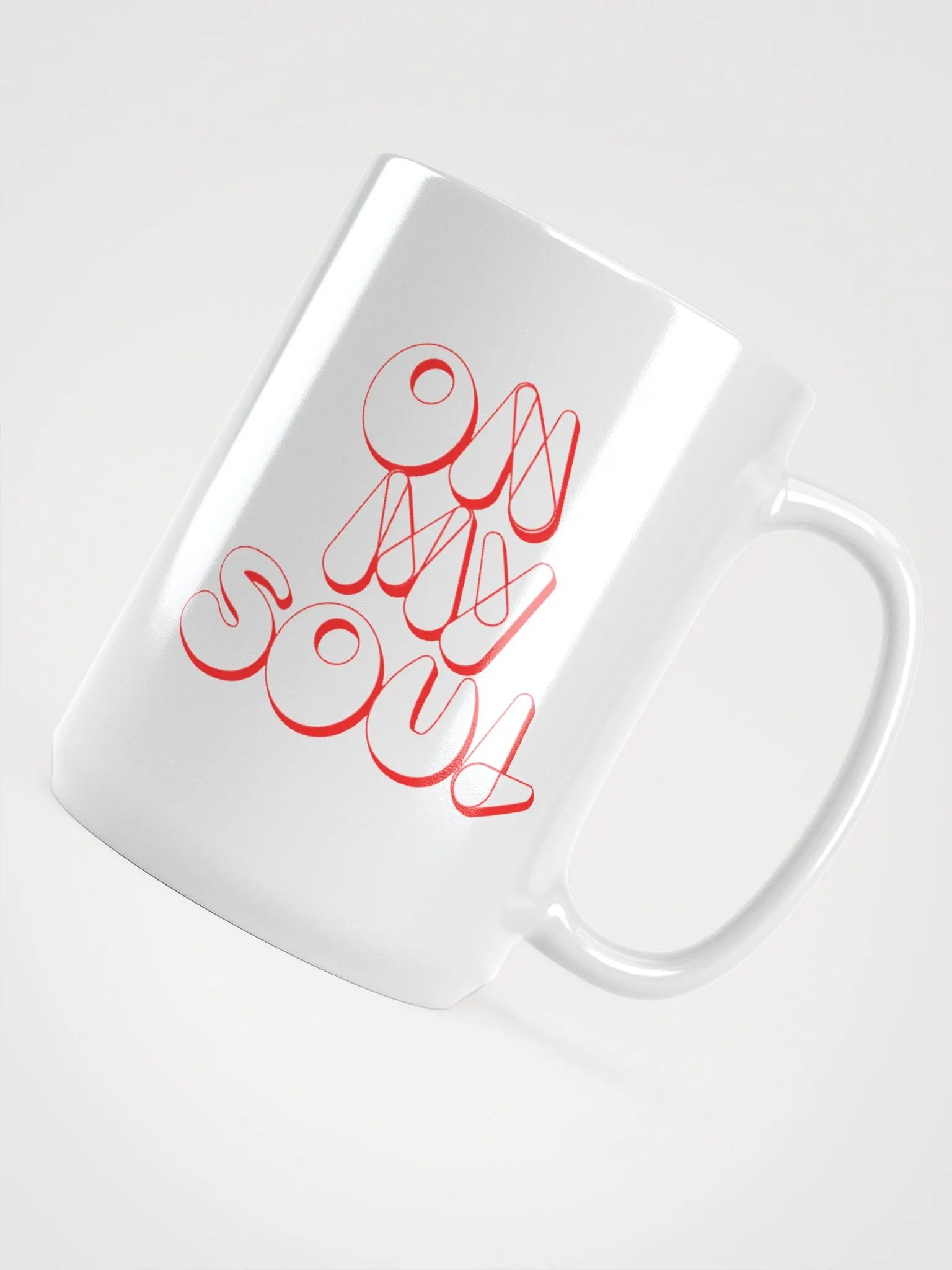 O.M.S Mug White - Red Highlight product image (4)