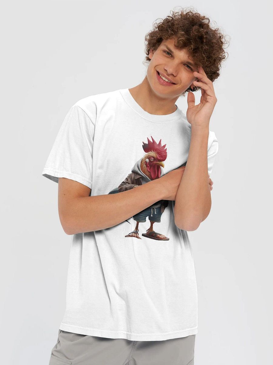 Grumpy Rooster #Statement Heavyweight White T-Shirt product image (5)