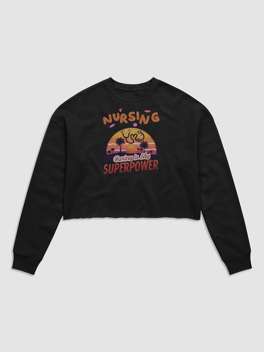 Caring Superpower Sunset Crop Sweatshirt product image (3)