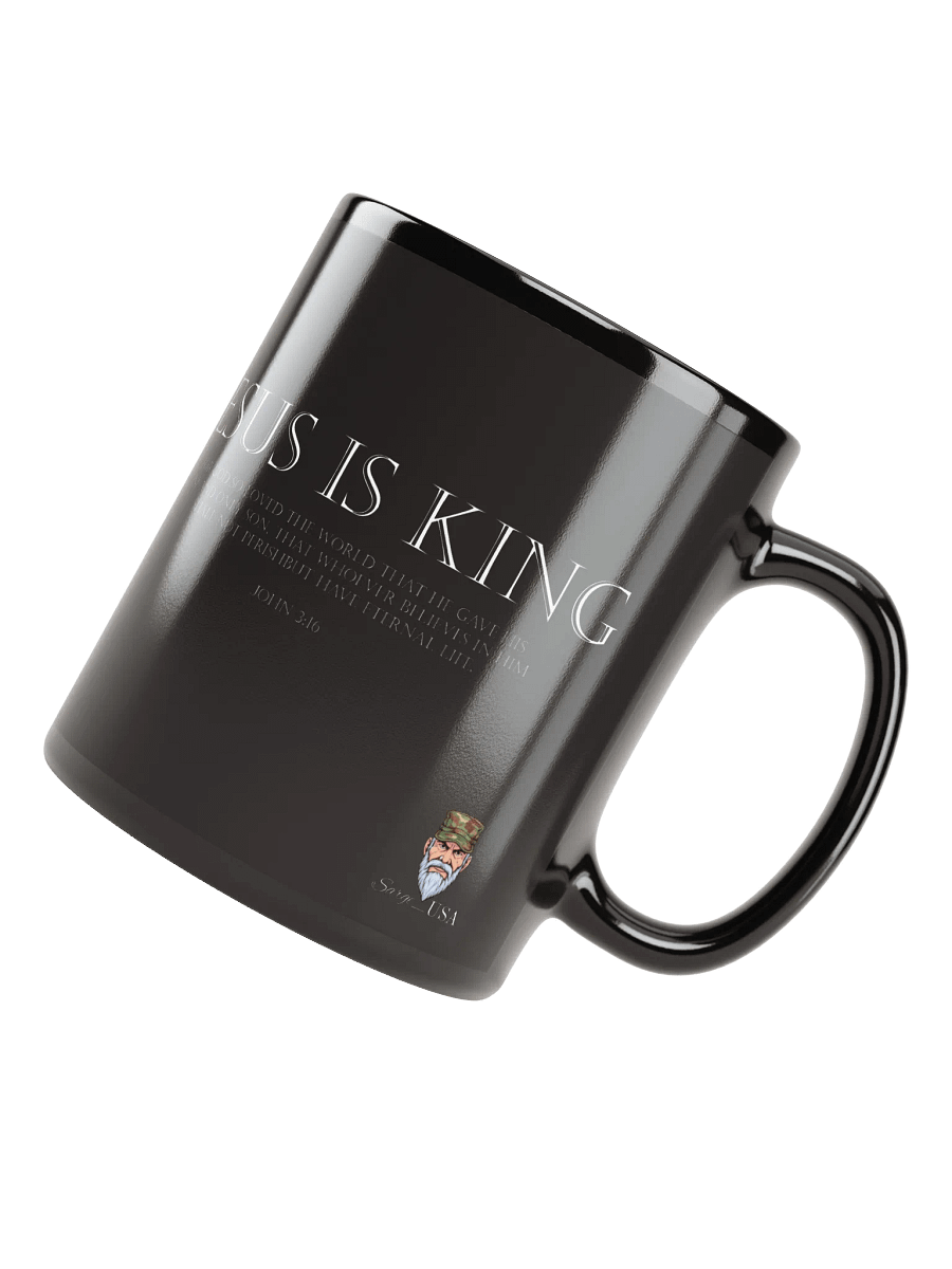 Jesus is King Black Mug product image (7)