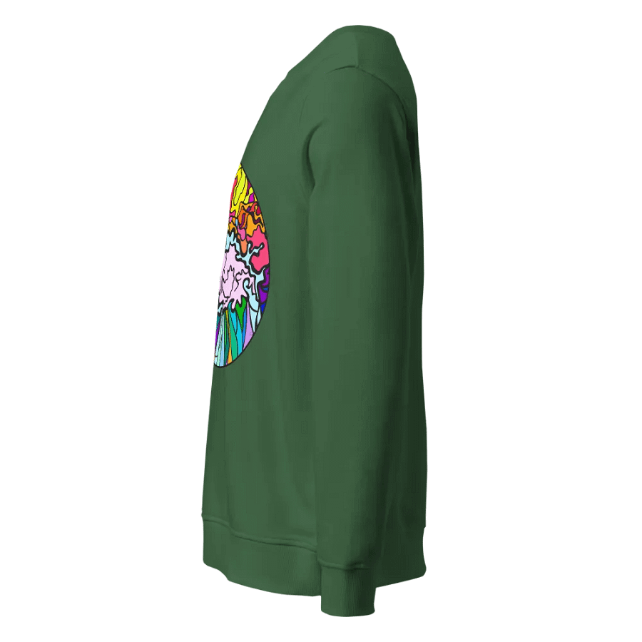 Vibrant Swirls Organic Sweatshirt - Wave at Sunset product image (17)