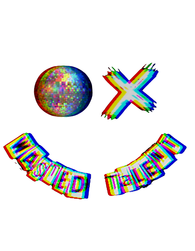 WASTED TALENT OG GLITCH SMILEY COLLECTION