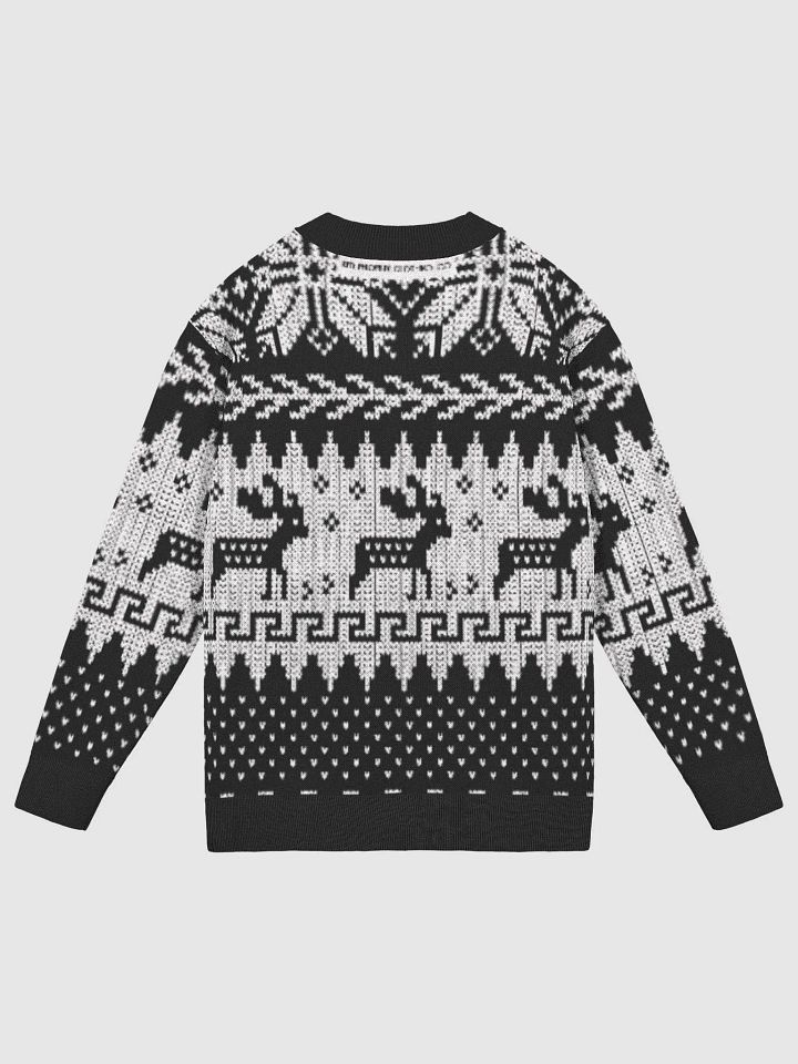 Winter Knit Black and White Deer on the Mountains product image (10)