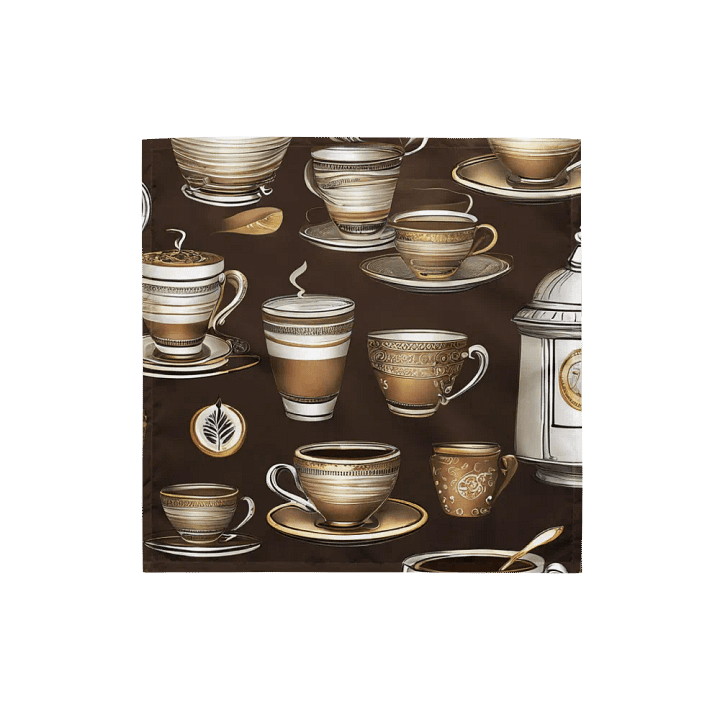 Elegant Coffee Time All-Over Bandana product image (1)