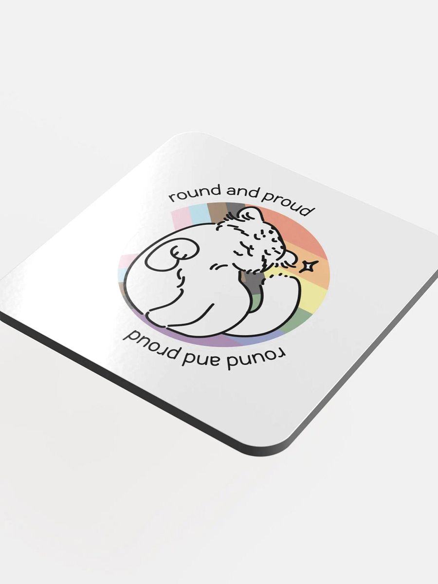 Round and Proud Pride Flag Pastels Version - Coaster product image (4)