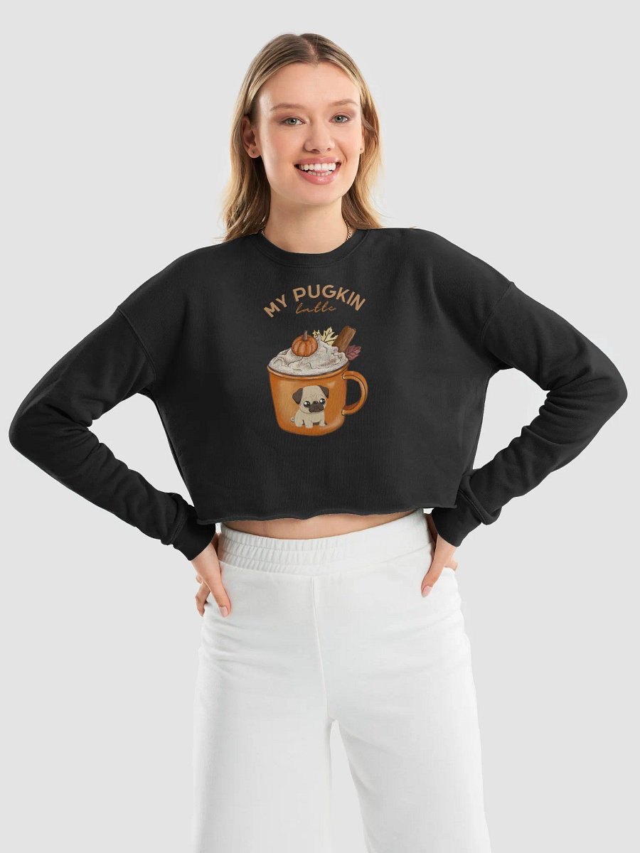My Pugkin Latte Crop Sweatshirt product image (9)