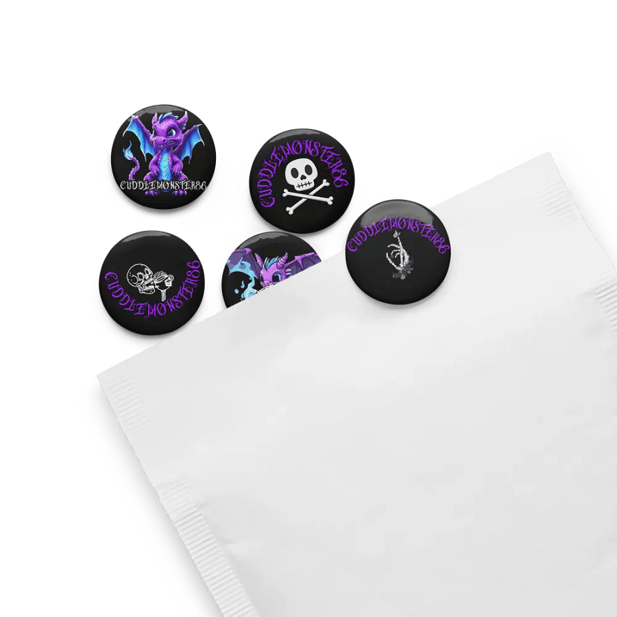 CuddleMonster86 Cute Gothic Pin Button Set product image (13)