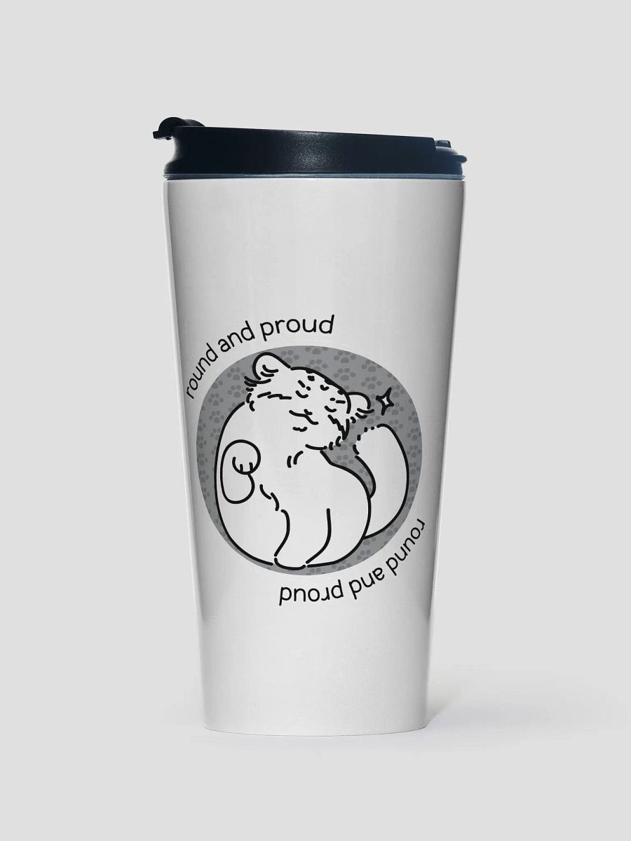 Round and Proud Manul Unlabeled Version - Steel Travel Mug product image (1)