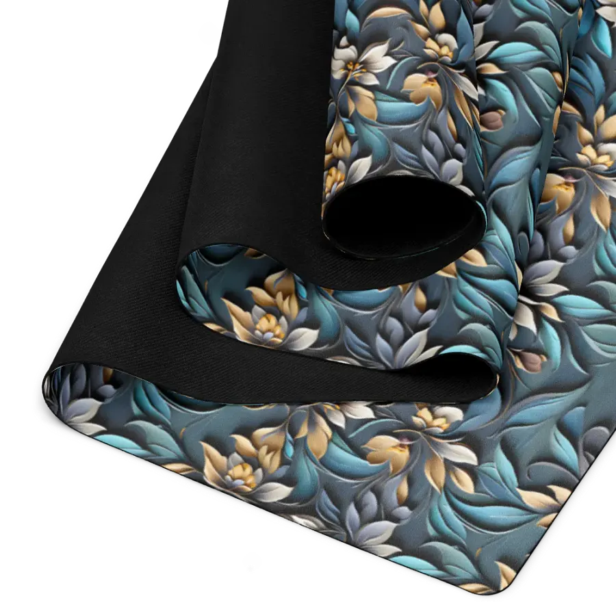 Yoga Mat - Sculpted Floral Pattern product image (3)