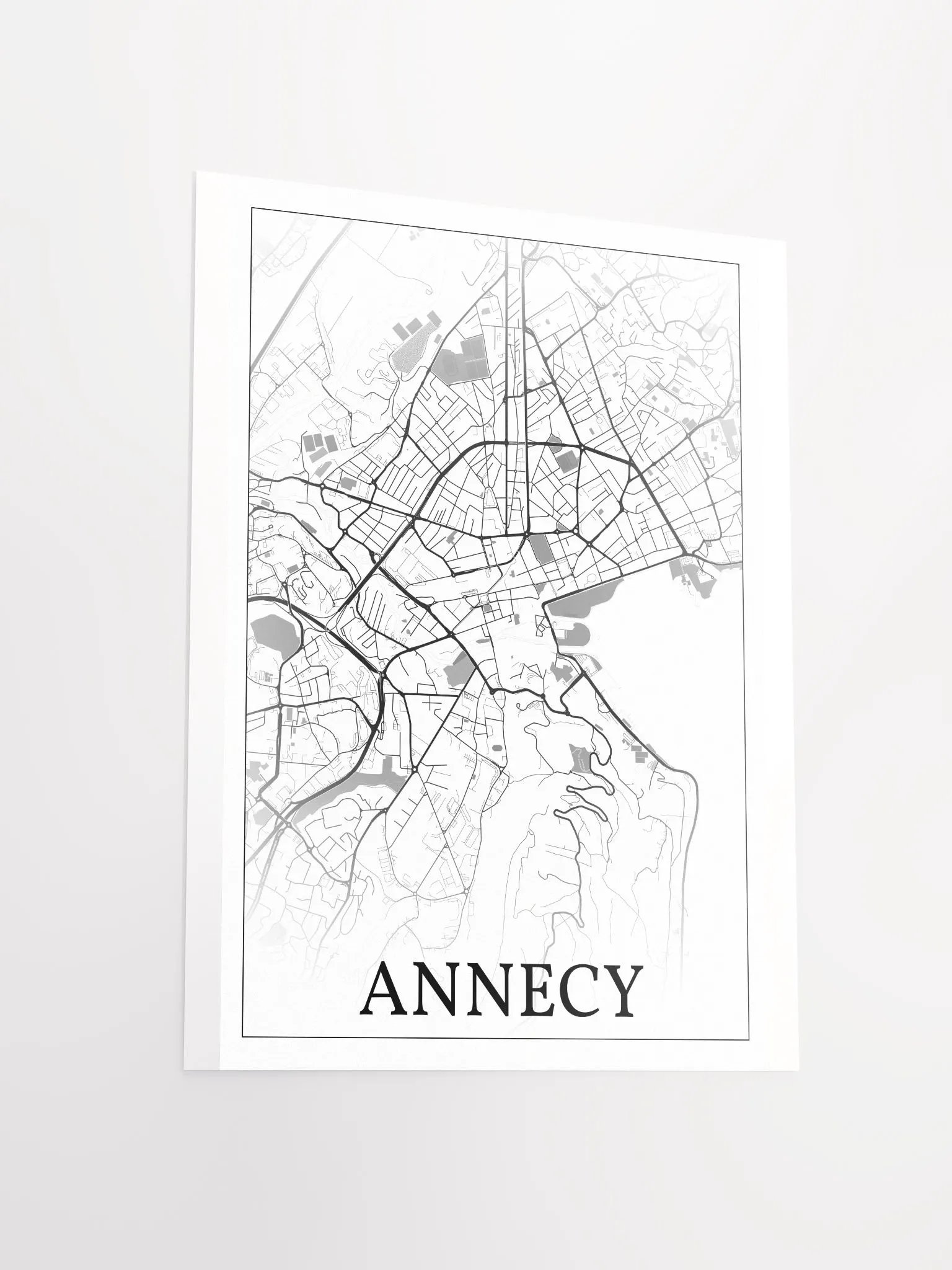 Annecy, France, city map print product image (13)