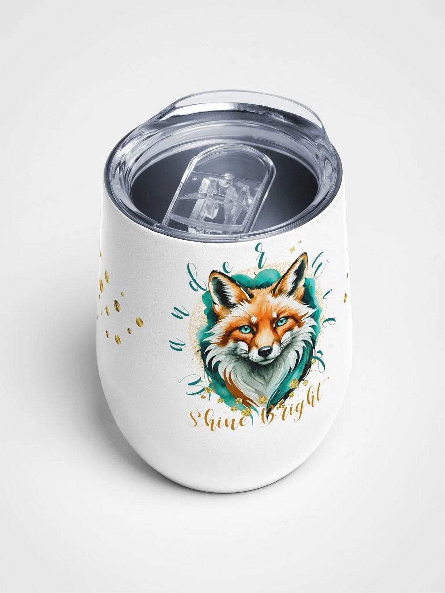 Wander Wild Shine Bright Fox Wine Tumbler product image (4)