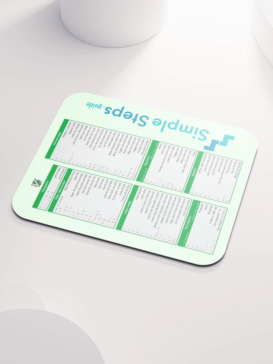 Vim Cheat Sheet Mouse Mat product image (1)