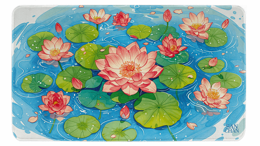 Elegant Lily Pads Desk Mat product image (1)