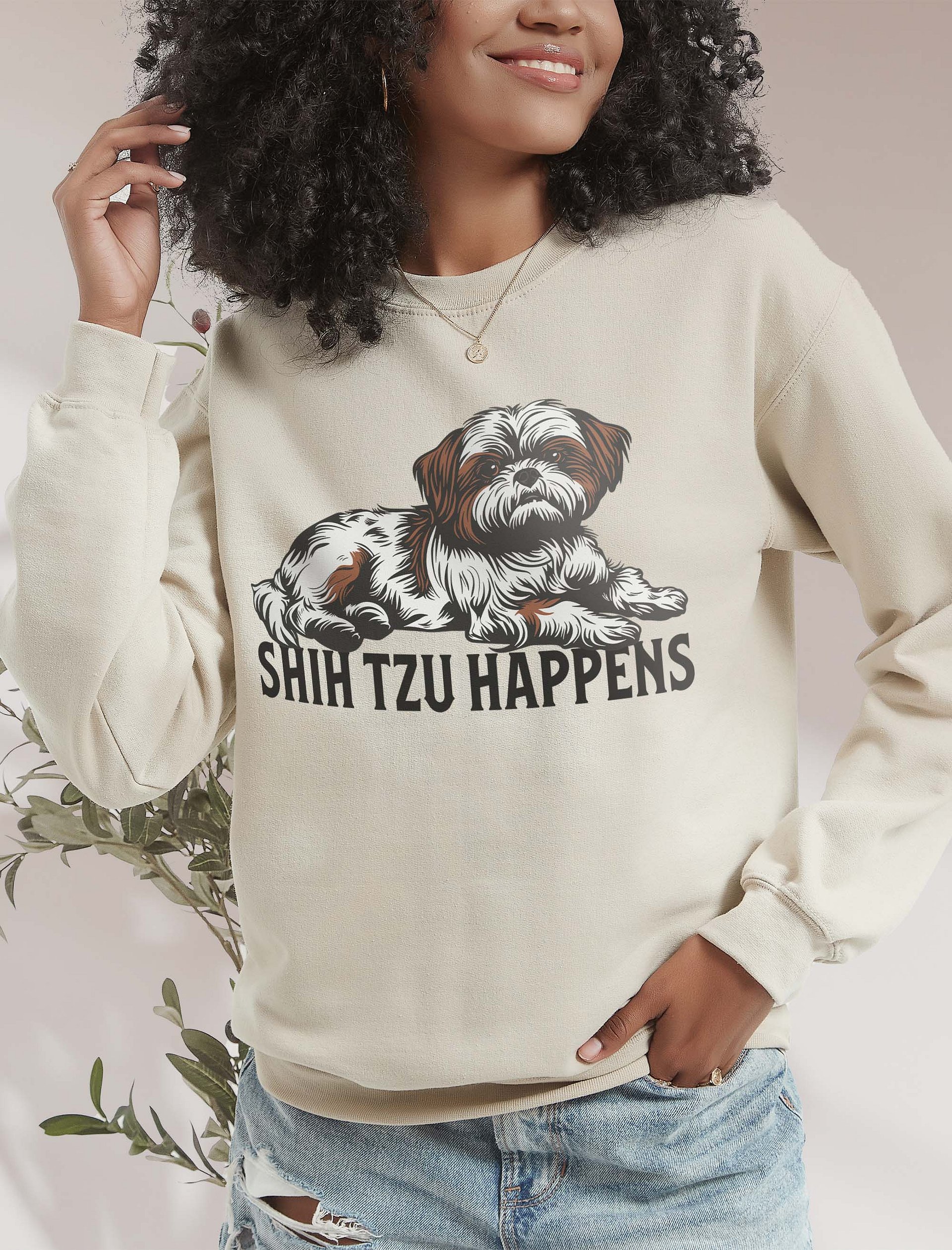 Shih Tzu Happens Sweatshirt | Funny Shirt Design for Shih Tzu Paw-Rents product image (19)