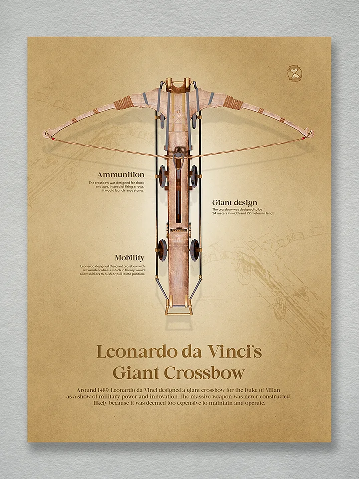 Leonardo da Vinci's Giant Crossbow (Unframed poster) product image (1)