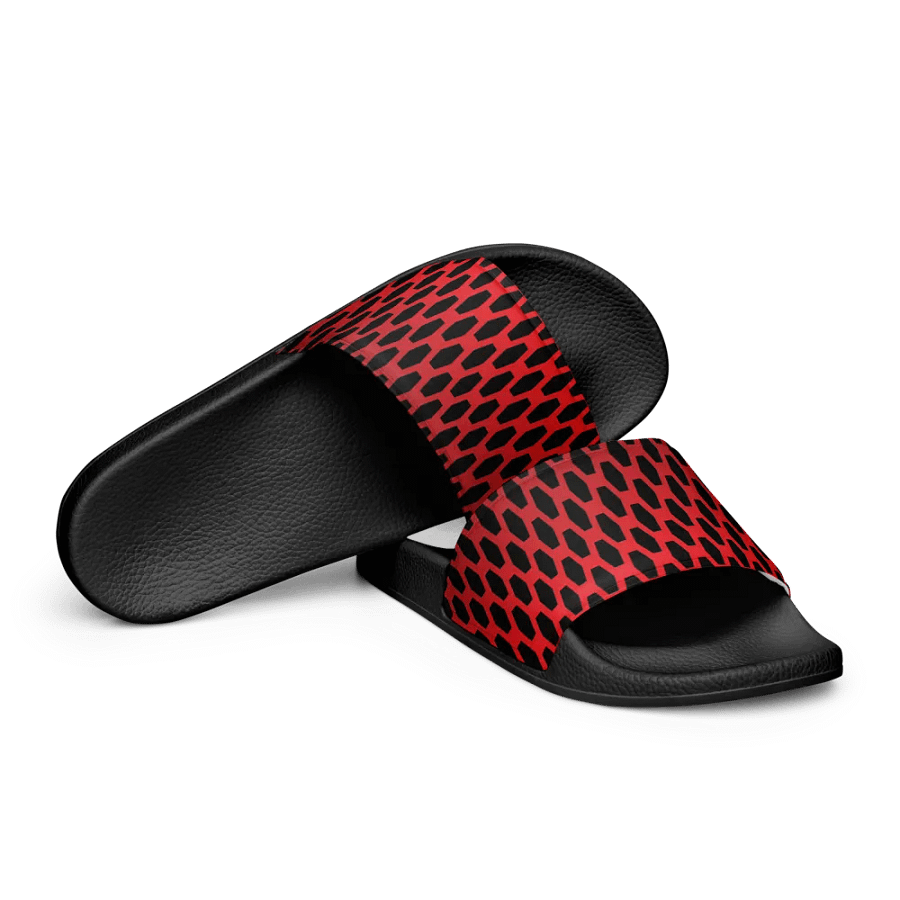 Honeycomb Red & Black Men's Slides product image (11)
